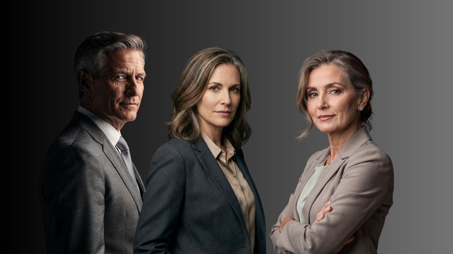 Porträt erfahrener Führungskräfte vor neutralem Hintergrund zur Illustration organisationsbezogener Entscheidungsprozesse.